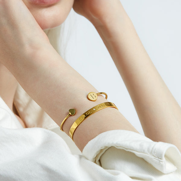 Sarah Chole CIELA DUO DIAMOND BANGLE-MULTI TEXT