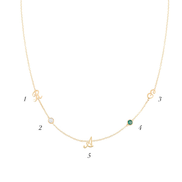 Sarah Chole DASHA ASYMMETRIC CUSTOM NECKLACE