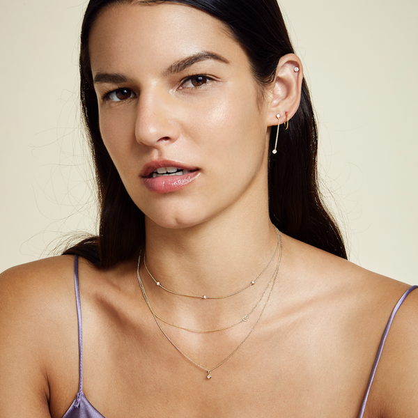 sarah Chole DASHA ASYMMETRIC INITIAL NECKLACE