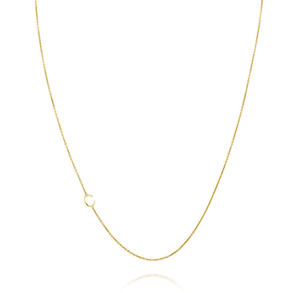 sarah chole DASHA ASYMMETRIC INITIAL NECKLACE