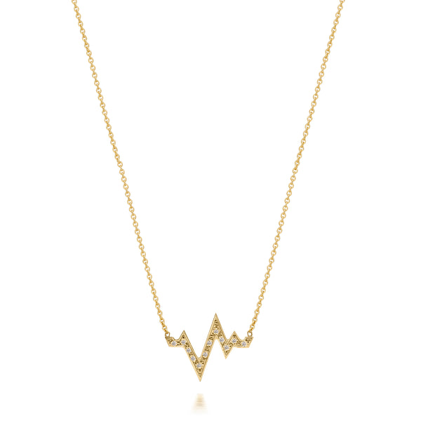 sarah chole HEART.BEAT DAINTY DIAMOND NECKLACE