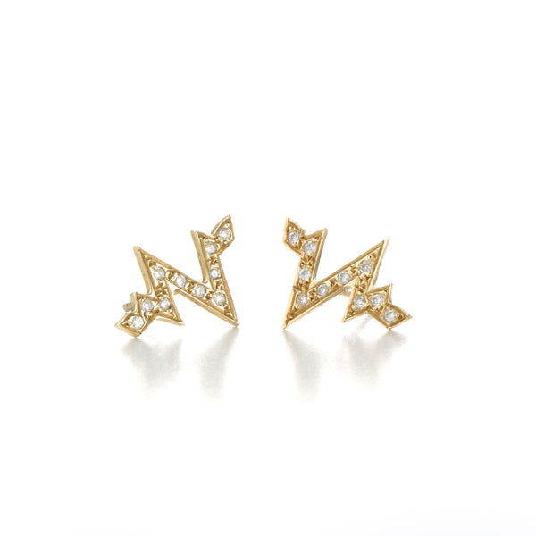 sarah chole HEART.BEAT DIAMOND STUDS