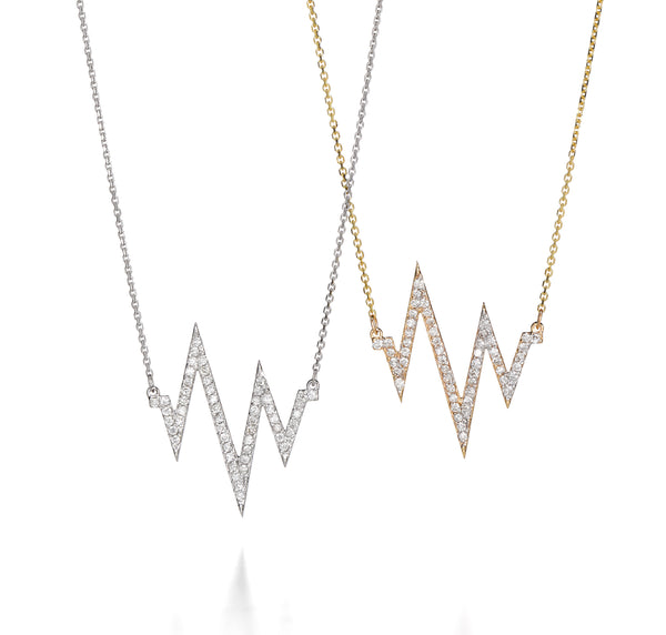 sarah chole HEART.BEAT LARGE DIAMOND NECKLACE