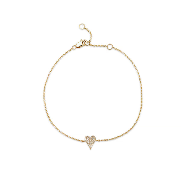 sarah chole KAIA PAVE DIAMOND HEART BRACELET