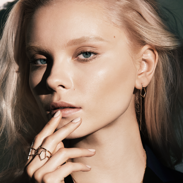 Sarah Chole KARLA DIAMOND BAR THREADED EARRINGS