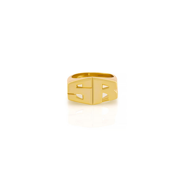 sarah chole KENT INITIAL SIGNET RING