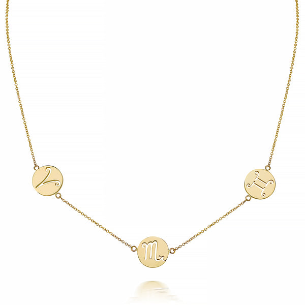 sarah chole KYLA TRIO ZODIAC NECKLACE
