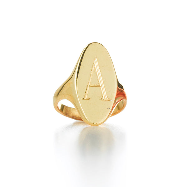 sarah chole LANA ELONGATED SIGNET RING