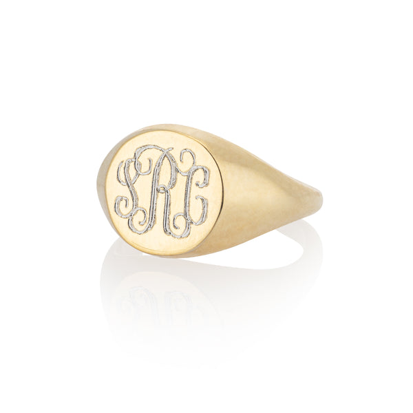 Sarah Chole LANA PETITE ROUND PINKY SIGNET RING