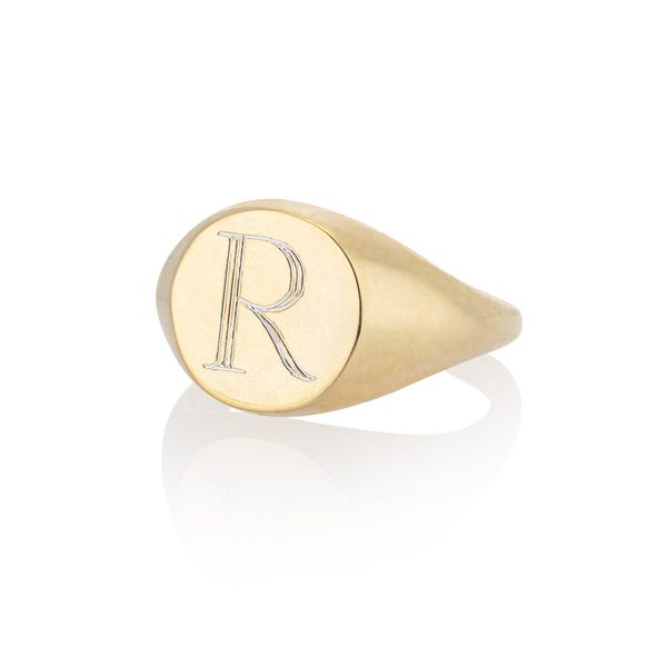 sarah chole LANA PETITE ROUND PINKY SIGNET RING