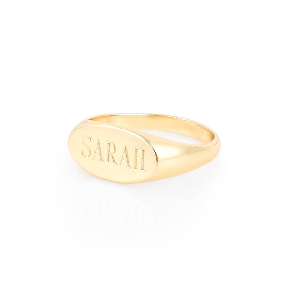 sarah chole LANA TEXT SIGNET RING