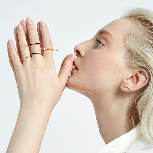 Sarah Chole LARGE DIAMOND BAR RING