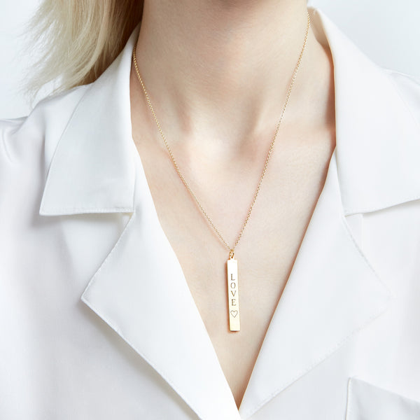 Sarah Chole LEIGH ID BAR PENDANT