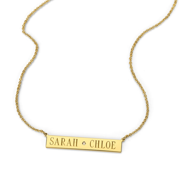 sarah chole LEIGH ID CENTER DIAMOND NECKLACE