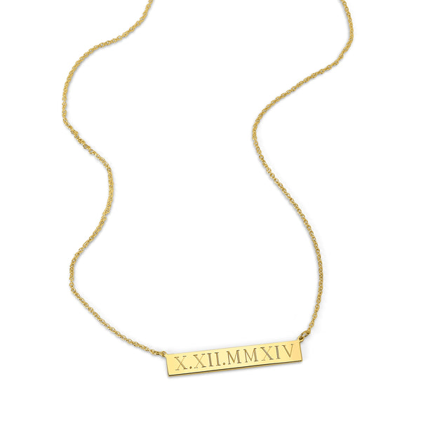 sarah chole LEIGH ID ROMAN NUMERAL NECKLACE