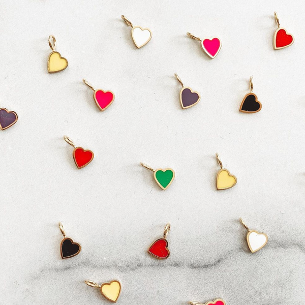 Sarah Chole LOVE COUNT ® ENAMEL HEART NECKLACE-RED