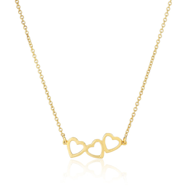 sarah chole LOVE COUNT® TRIPLE HEART NECKLACE