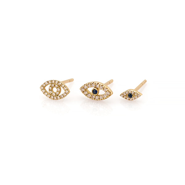 Sarah Chole MASIEL SAPPHIRE EVIL EYE EARRING