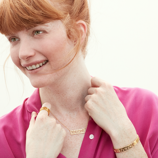 Sarah Chole MRSxSC LOVEYOURSELF BAR NECKLACE