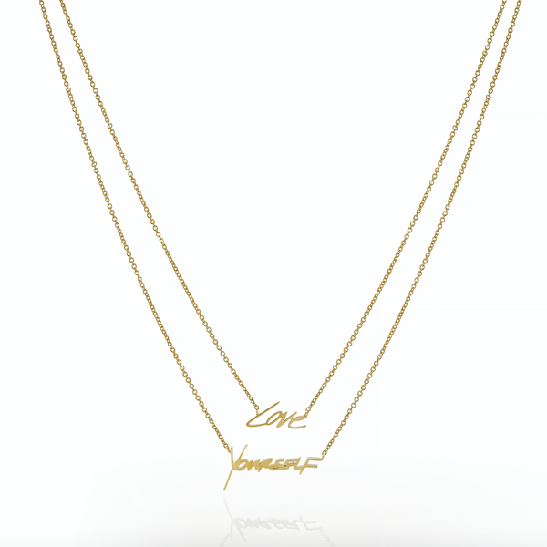 sarah chole MRSxSC LOVEYOURSELF LAYERED NECKLACE