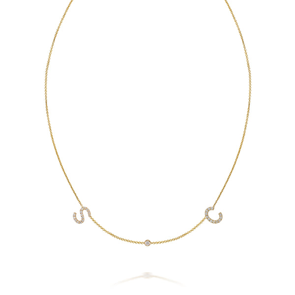 Sarah Chole SHAYNA DIAMOND DUO HEART NECKLACE