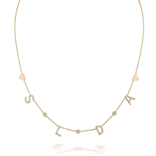 sarah chole SHAYNA DIAMOND MULTI-INITIAL NECKLACE