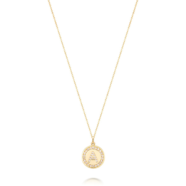 Sarah Chole SIMONA DIAMOND INITIAL MEDALLION