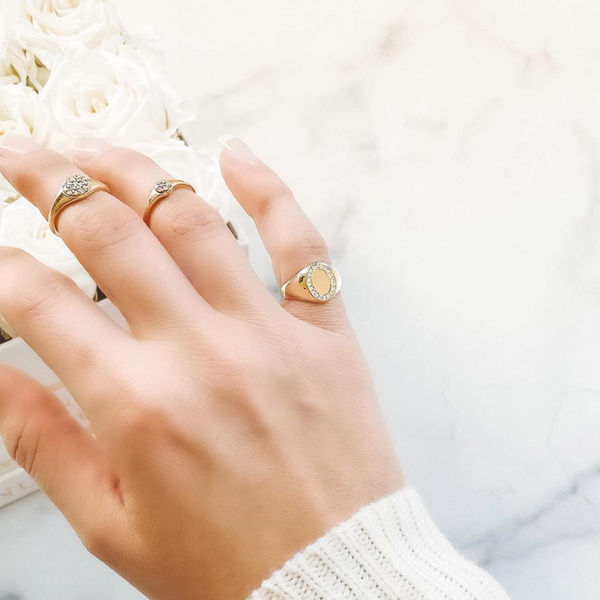 Sarah Chole SIMONA DIAMOND SIGNET RING