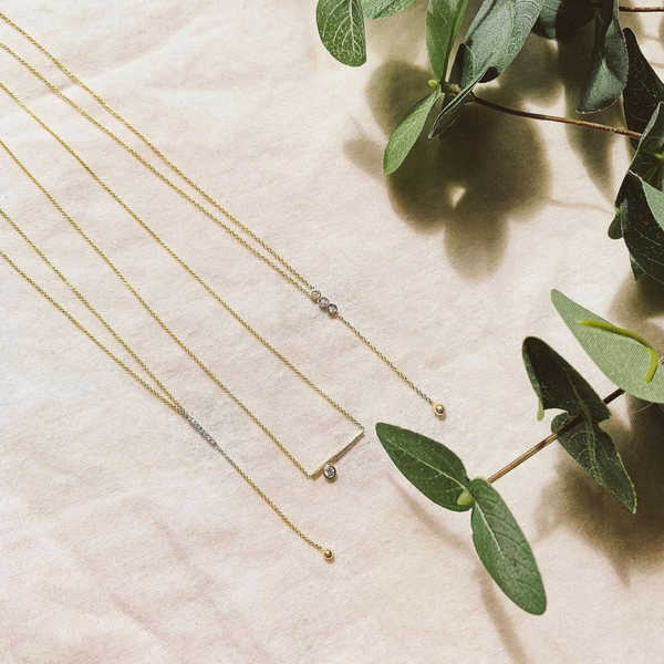 Sarah Chole SLDA BIRTHSTONE BEZEL ACCENT NECKLACE