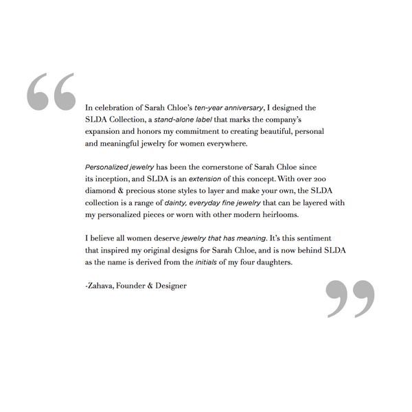 Sarah Chole SLDA BIRTHSTONE BEZEL ACCENT NECKLACE