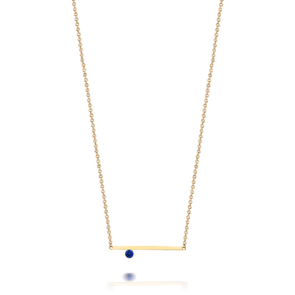 sarah chole SLDA BIRTHSTONE BEZEL ACCENT NECKLACE