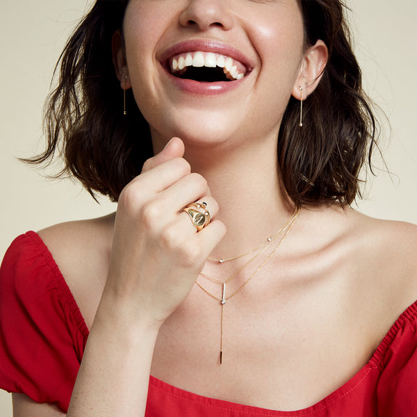 Sarah Chole SLDA BIRTHSTONE BEZEL LARIAT