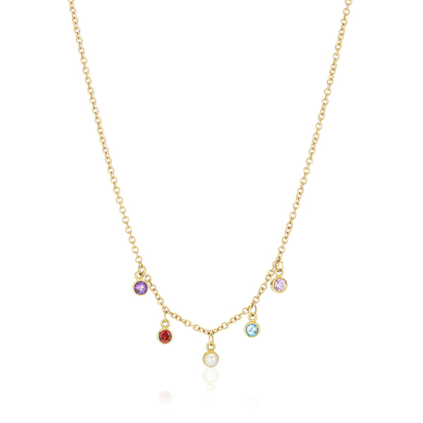 sarah chole SLDA BIRTHSTONE CUSTOM DANGLE NECKLACE
