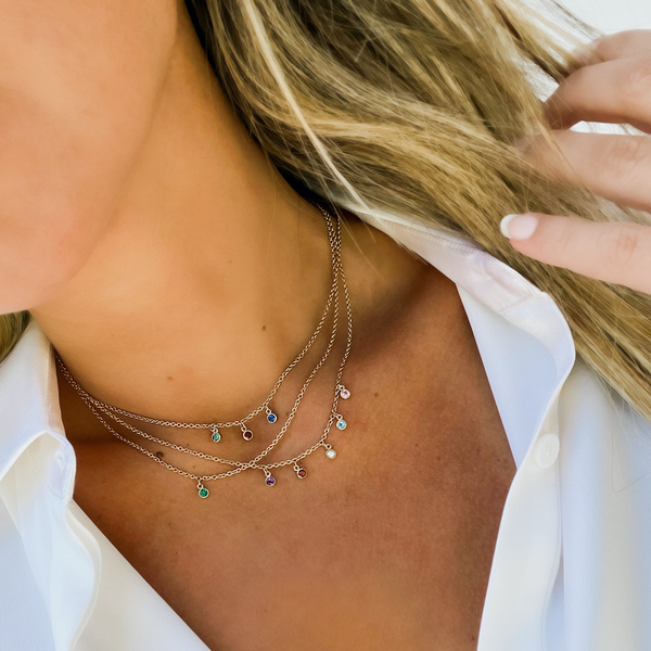 Sarah Chole SLDA BIRTHSTONE CUSTOM DANGLE NECKLACE