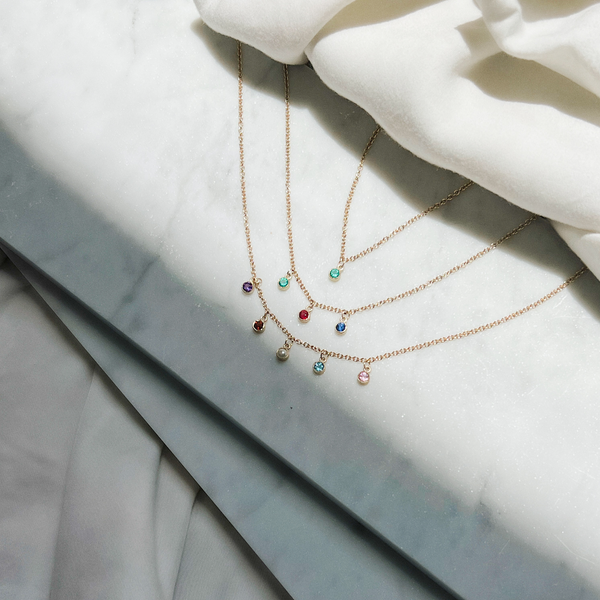 Sarah Chole SLDA BIRTHSTONE CUSTOM DANGLE NECKLACE