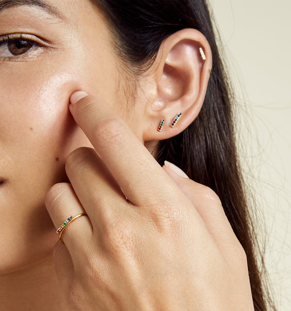 Sarah Chole SLDA BIRTHSTONE STACKABLE BAR RING