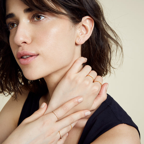 Sarah Chole SLDA BIRTHSTONE STACKABLE BAR RING