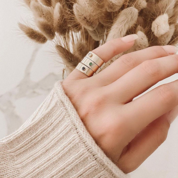 Sarah Chole SLDA DIAMOND STACKABLE CIGAR RING BAND