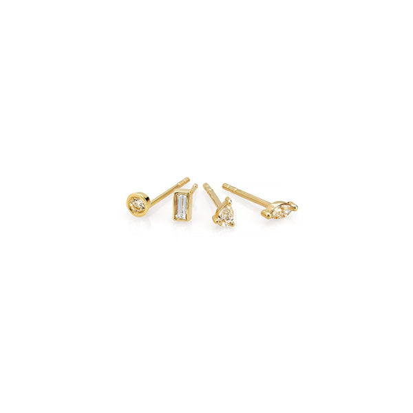 Sarah Chole SLDA MINI PRONG DIAMOND STUD SINGLES