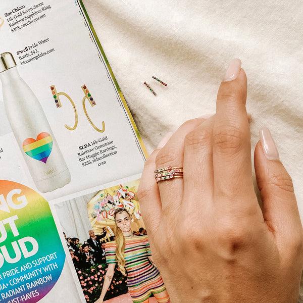 Sarah Chole SLDA STACKABLE RAINBOW BAR RING