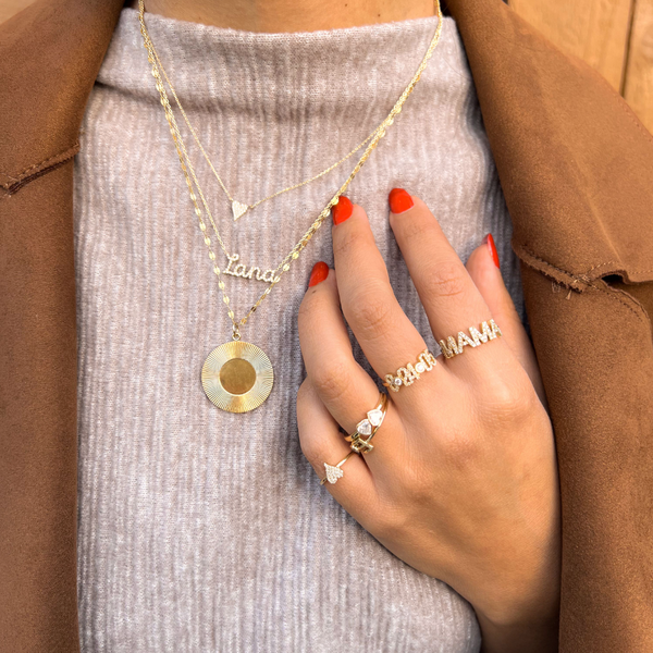 Sarah Chole SOLI FLUTED MEDALLION