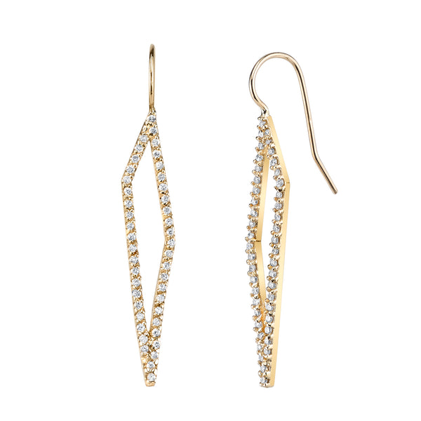 sarah chole SHARDS v.01 DIAMOND FRENCH WIRE EARRINGS