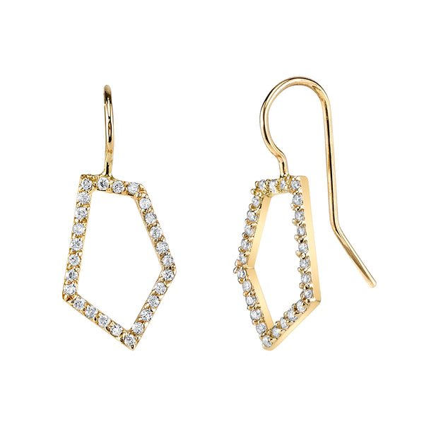 sarah chole SHARDS v.02 DIAMOND FRENCH WIRE EARRINGS