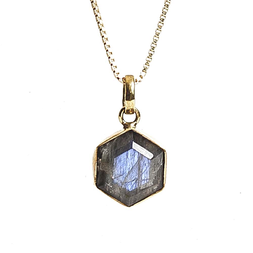 saraswati designs Honeybee Necklace - Labradorite & Gold