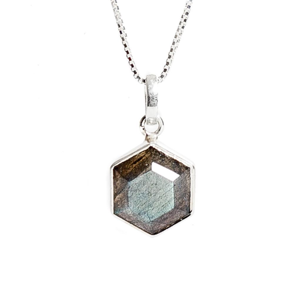 saraswati designs Honeybee Necklace - Labradorite & Silver
