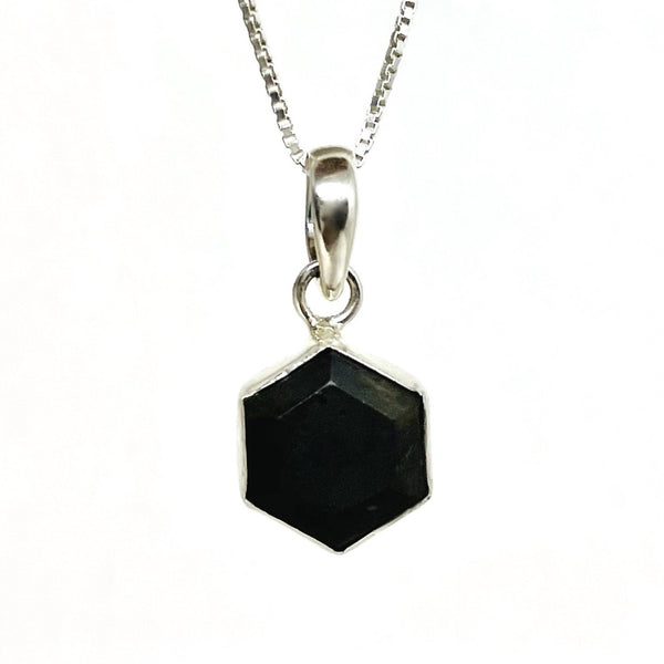saraswati designs Honeybee Necklace - Shungite & Silver