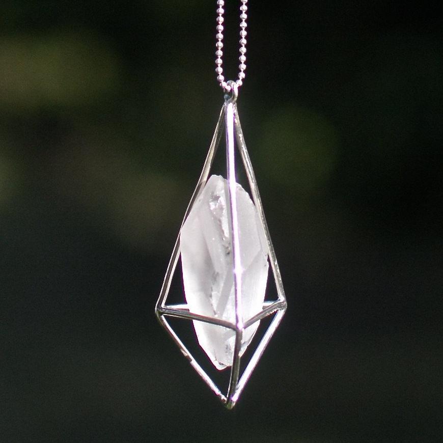 Saraswati Designs Lumia Necklace - Crystal Quartz & Silver