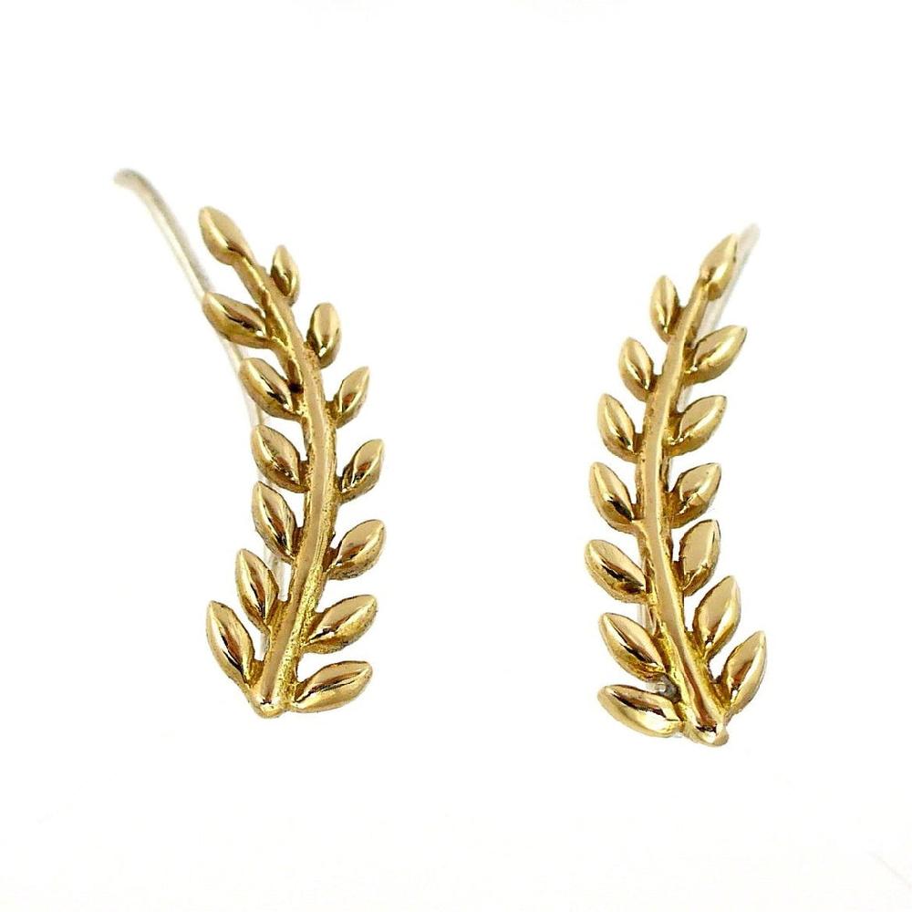 Saraswati Designs Eden Ear Climbers - Brass