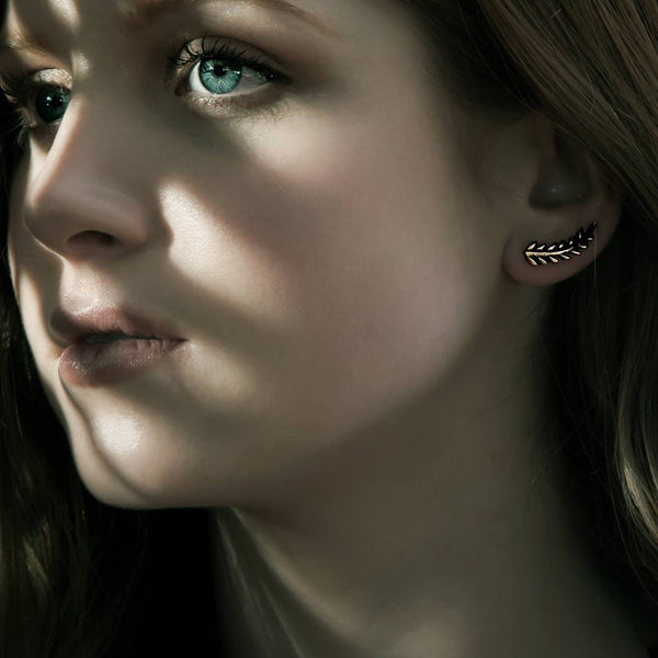 saraswati designs Eden Ear Climbers - Brass