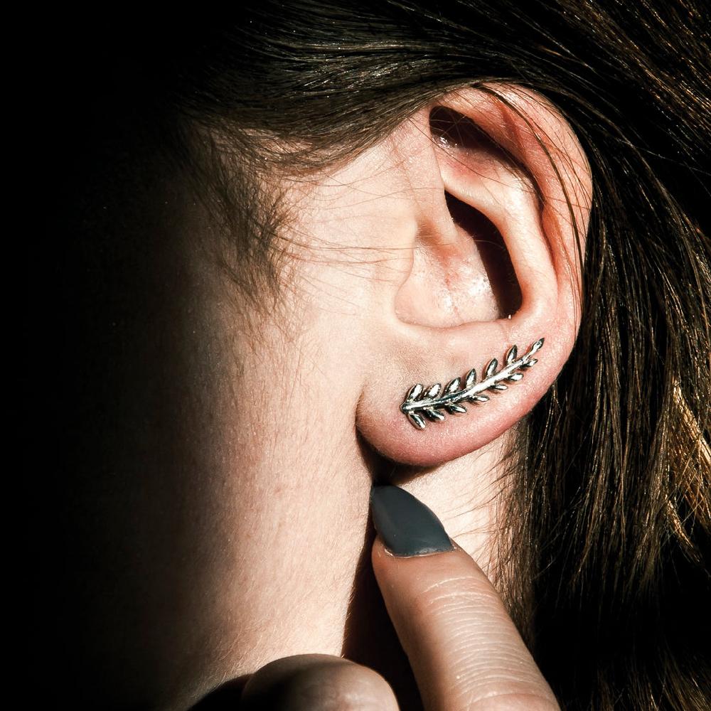 Saraswati Designs Eden Ear Climbers - Silver